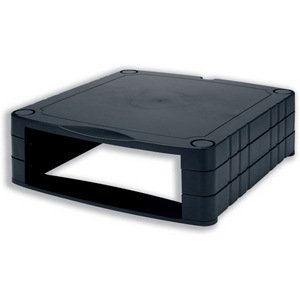 Compucessory Monitor Screen Riser 34-100mm Storage Stackable W307xD337xH100m Black Ref CCS25305