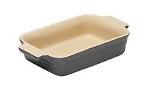 Le Creuset Stoneware Rectangular Dish, Granite, 19 cm