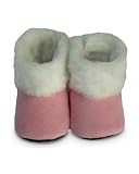 Pink/White Fur Baby Boots, 6-12 months, by Baby Bella Maya