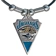 Jacksonville Jaguars Leather Necklace w/Beads & Pewter Pendant - NFL Football Fan Shop Sports Team Merchandise