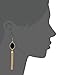D EXCEED Women's Diamond Cluster Resin Stone Metal Tassel Dangle Earrings (Earrings- Gold/Black)