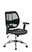 Office Star Screen Back and Leather Seat Chair with Chrome Finish
