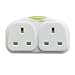 US Double Adaptor with Night Light