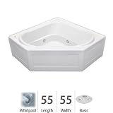 Jacuzzi CPS5555 WCR 2XX W White Capella 55 x 55 Capella Three Wall Alcove Corner Comfort Whirlpool