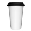 WHITE THERMAL PORCELAIN TRAVEL MUG BY SAGAFORM