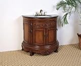 36 Inch Single Sink Bathroom Vanity with Walnut Finish