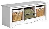 Monterey Cubby Bench - White