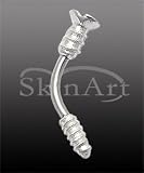 Bauchnabelpiercing aus Titan und 925er Silber Schraube (AT426)