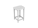 26" Recycled Earth-Friendly Venice Beach Outdoor Patio Side Table - White