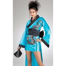 Sexy Dragon Japanese Geisha Girl Short Dress Party Outfit