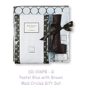 SwaddleDesigns Swaddle Designs Baby Gift Set with Swaddling Blanket,Baby Lovie and Set of Burpies...