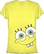 Spongebob Square Pants Portrait Vintage Juniors Yellow T-shirt Tee