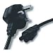 Power Parts C5 Cloverleaf Power Cord / Mains Cable Lead / UK Type Plug for Laptop Adapter / Charger Acer Dell HP Compaq Sony Toshiba Vaio Delta