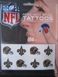 Rico Industries TAT1301 New Orleans Saints Peel and Stick Tattoos