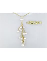 14k Yellow gold 6.5-7 MM Freshwater Cultured Pearl Strand, 17"