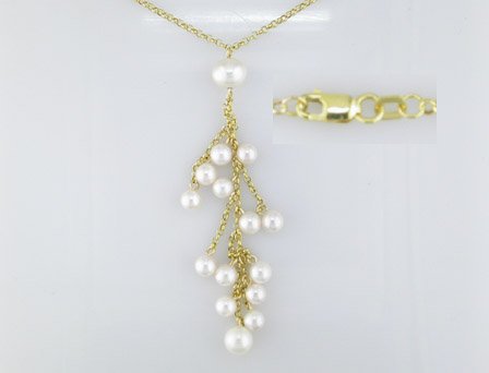 14KY 5-6/7-8mm white freshwater drop extension