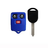 1998-2011 Ford F150 F250 F350 Blue Keyless Entry Remote and Ignition Key w/ Free DIY Programming Instructions