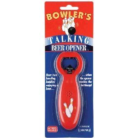 Bowler's Talking Beer Bottle Opener with batteries