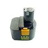 12.00V,2000mAh,Ni-Cd,Replacement RYOBI Power Tools Battery for RYOBI CTH1201, CTH1202, CTH1202K2, FL1200, HP1201M, HP1201MK2, HP1201KM2, R10510, RY1201, TDS4000, TF1100,Compatible Part Numbers: 1400652, 1400652B, 1400670