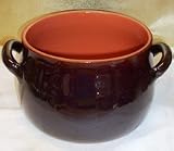 Piral Terracotta Brown Rounded Pot with Two Handles
