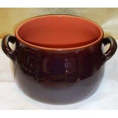 Piral Terracotta Brown Rounded Pot with Two Handles