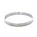 Pop Fashion Silvertone Circle Bangle Bracelet with Shiny Texture and Jewelry Gift Box