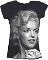 Marilyn Monroe Blond Movie Star Halftone Profile Juniors Fitted T-shirt