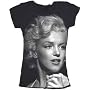 Marilyn Monroe Blond Movie Star Halftone Profile Juniors Fitted T-shirt
