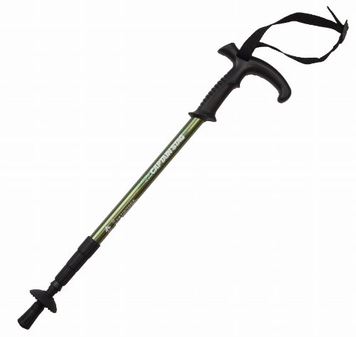 キャプテンスタッグ(CAPTAIN STAG) FEEL BOSCOトレッキングステッキ Tグリップ4段スライド式 オリーブ M-9839