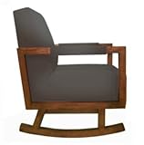 Nurseryworks Bungalow Rocker in Slate with Dark Legs