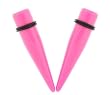 Acrylic Neon Taper - Pink - 7/16" - Sold as a Pair