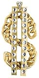 Money Sign Pendant and Gold Chain Costume Accessory