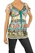 Hale Bob Printed Blouse in Green