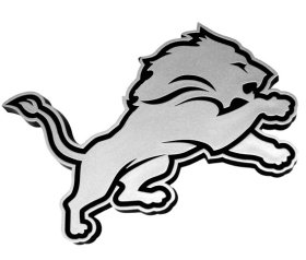Detroit Lions Silver Auto Emblem Best Gift
