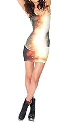 Polyester/Spandex Fitted Vintage General Print Tank Summer Club Dress/Party Dress 