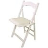 Solid Wood Foldable Chairs, Indoor Outdoor Folding Chair Seating, Color: White, FST06-W