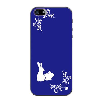 ２匹のうさぎ TYPE1ウサギ 【ブルー】 / iPhone5ケース【iphone5 ケース カバー】【スマホケース】【スマートフォン ケース】