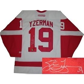 Buy Steve Yzerman signed Detroit Redwings CCM White Jersey