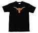 Texas Longhorns 100-Percent Cotton Puff Logo Short Sleeve T-Shirt (Medium, Black)