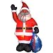 7ft Airblown Inflatable African American Santa Lawn Decoration