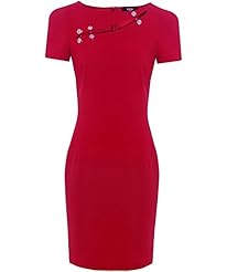 Cap Sleeves Elastane/Polyamide/Viscose Cutout Portrait Neck Mini Dress 