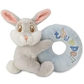 Disney Thumper Plush Baby Rattle -- Blue by Disney