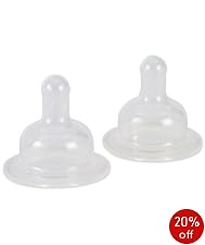 Dr. Brown's silicone teats medium flow - 2pk