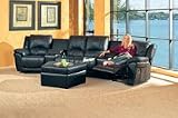 Donnellson 5pc Black Theater Seating Sectional by Coaster 7575SEC