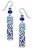 Adajio by Sienna Sky Intense Blue Cobalt Sterling Silver Column Earrings 7277
