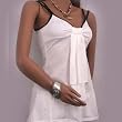 New Sexy Unique White Bow Tunic Womens Long Shirt Top