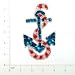 Anchor Sequin Applique - Aqua, Red - SM825-11-3. Travel and Leisure Sequin Appliques, Patches and Motifs Collection.