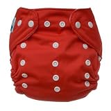 Tiny Tush Elite One-Size Cloth Diaper Snap RED