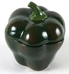 Ceramic Pepper Filled Candle w/ Lid