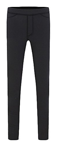 レディース カジュアルズボン レギンス レギンスパンツ ボトムス ボトム スキニーパンツ 保温 キレイ パンツ 冬のアウター 裏起毛 ポケット 無地 黒 ブラック 美脚 SサイズからXLサイズまで オリジナルアクセサリー付属 UJA236